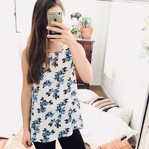 Paper Crane floral tank
